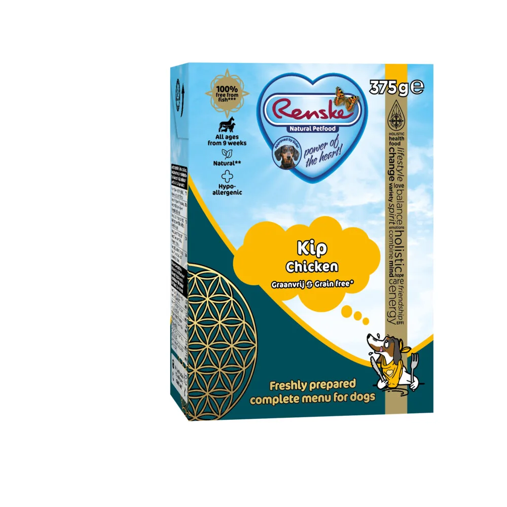 Vers Graanvrij Tetra Hondenvoer Nat Kip 375 gr van Renske – productfoto