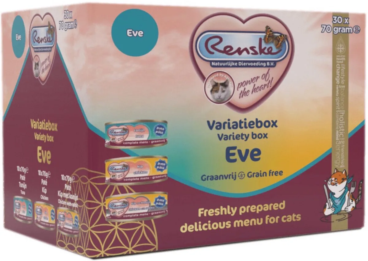 Vers Kat Variatiebox Eve 30 x 70 gr van Renske – productfoto