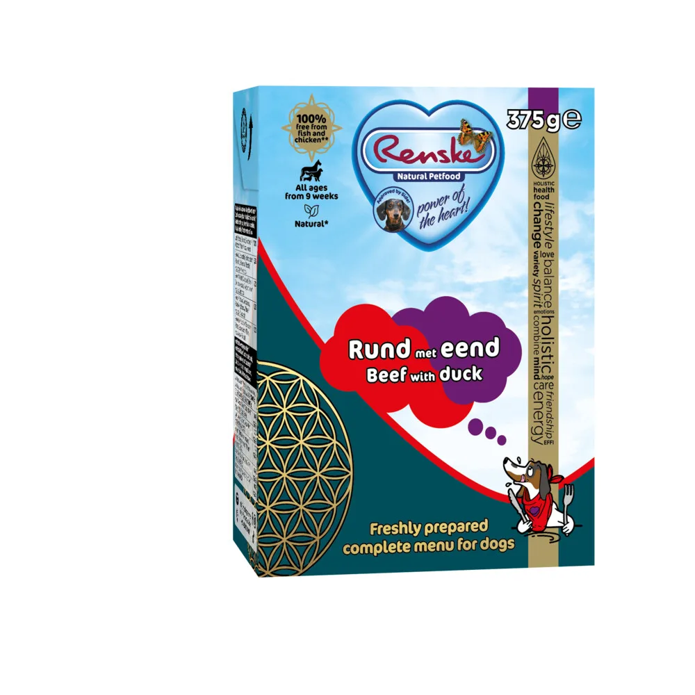 Vers Tetra Hondenvoer Nat Rund met Eend 375 gr van Renske – productfoto