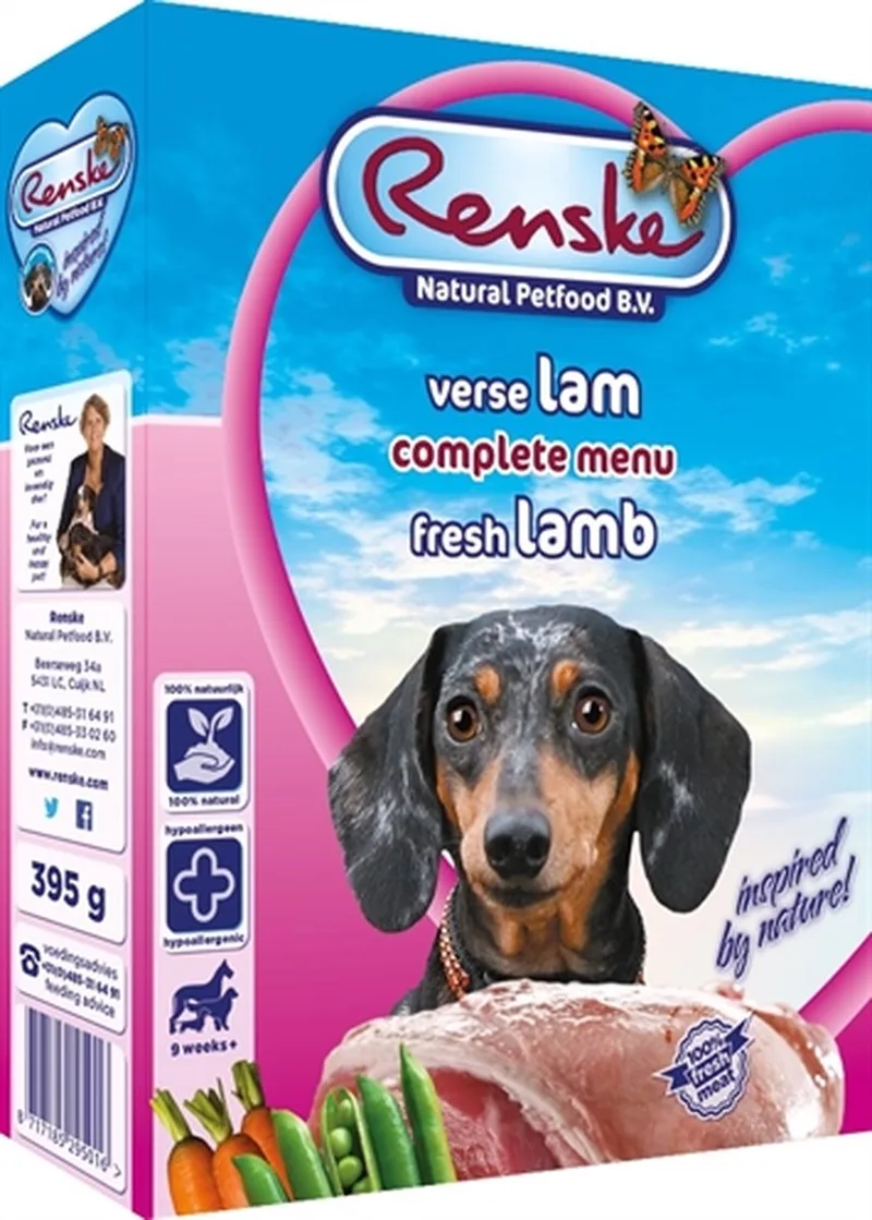 Vers Vlees Hondenvoer - Lam - 10 x 395 gr de Renske – photo produit