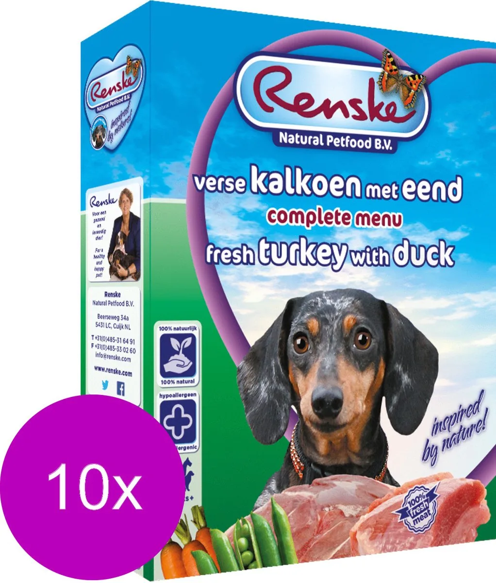 vers vlees kalkoen/eend - 10x395 gr van Renske – productfoto