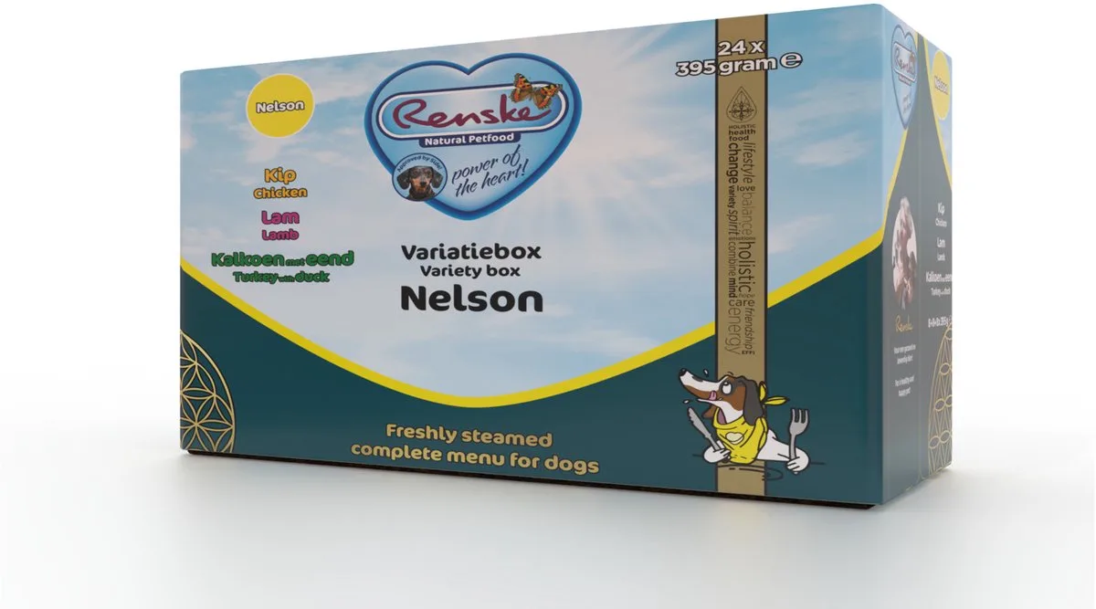 vers vlees variatiebox nelson kip / lam / kalkoen en eend - 24x395 gr van Renske – productfoto