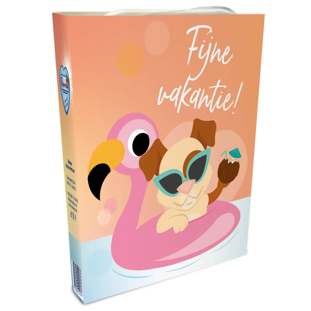 Woef Gift Fijne Vakantie (Zonvakantie) van Renske – productfoto