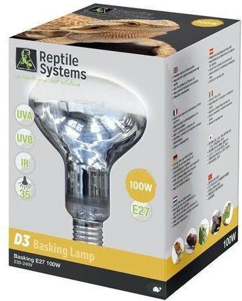 AS Reptiel D3 Basking Lamp 100W de Reptile Systems en Argent – photo produit