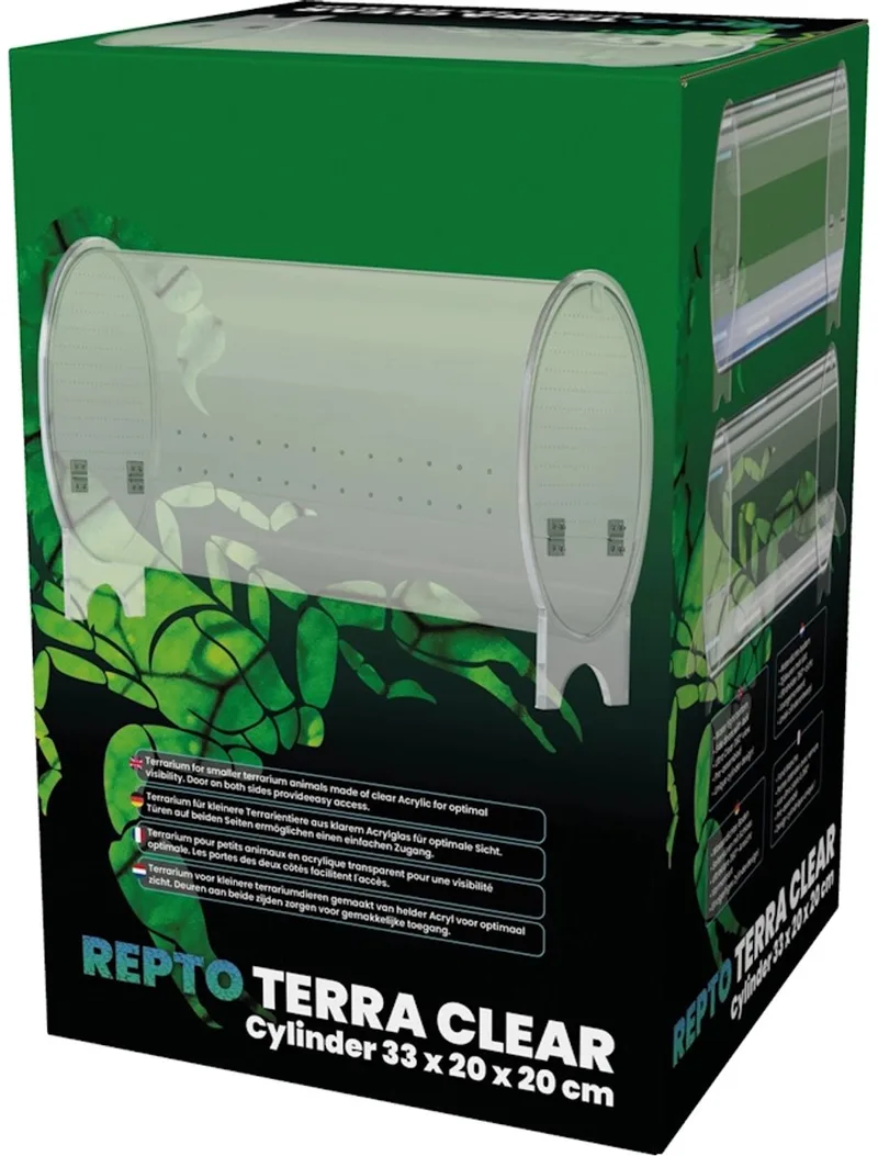 Cilinder terrarium 33x20x20 cm | 360° zicht | helder acryl by Repto – product photo