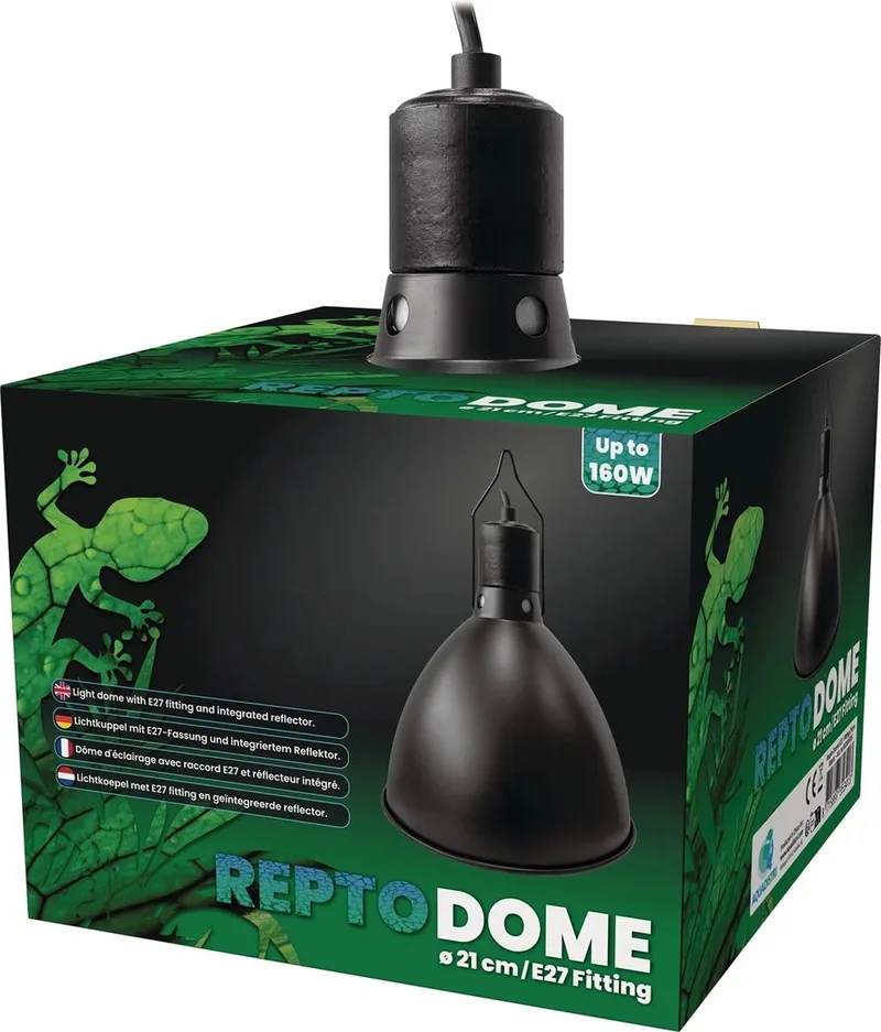 Dome E27 - Terrarium Warmtelamp Kap by Repto in Black – product photo