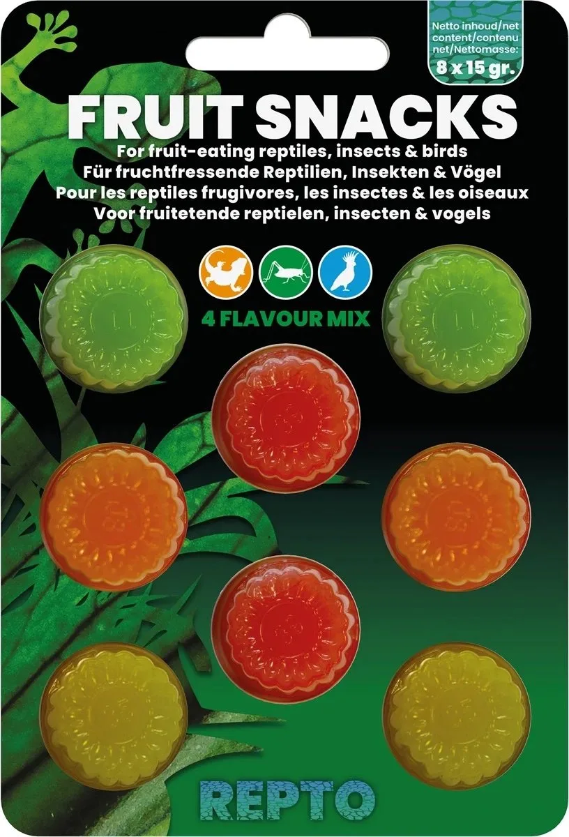 Fruit Snacks Mix - Fruit Cups Reptielen van Repto in Color – productfoto