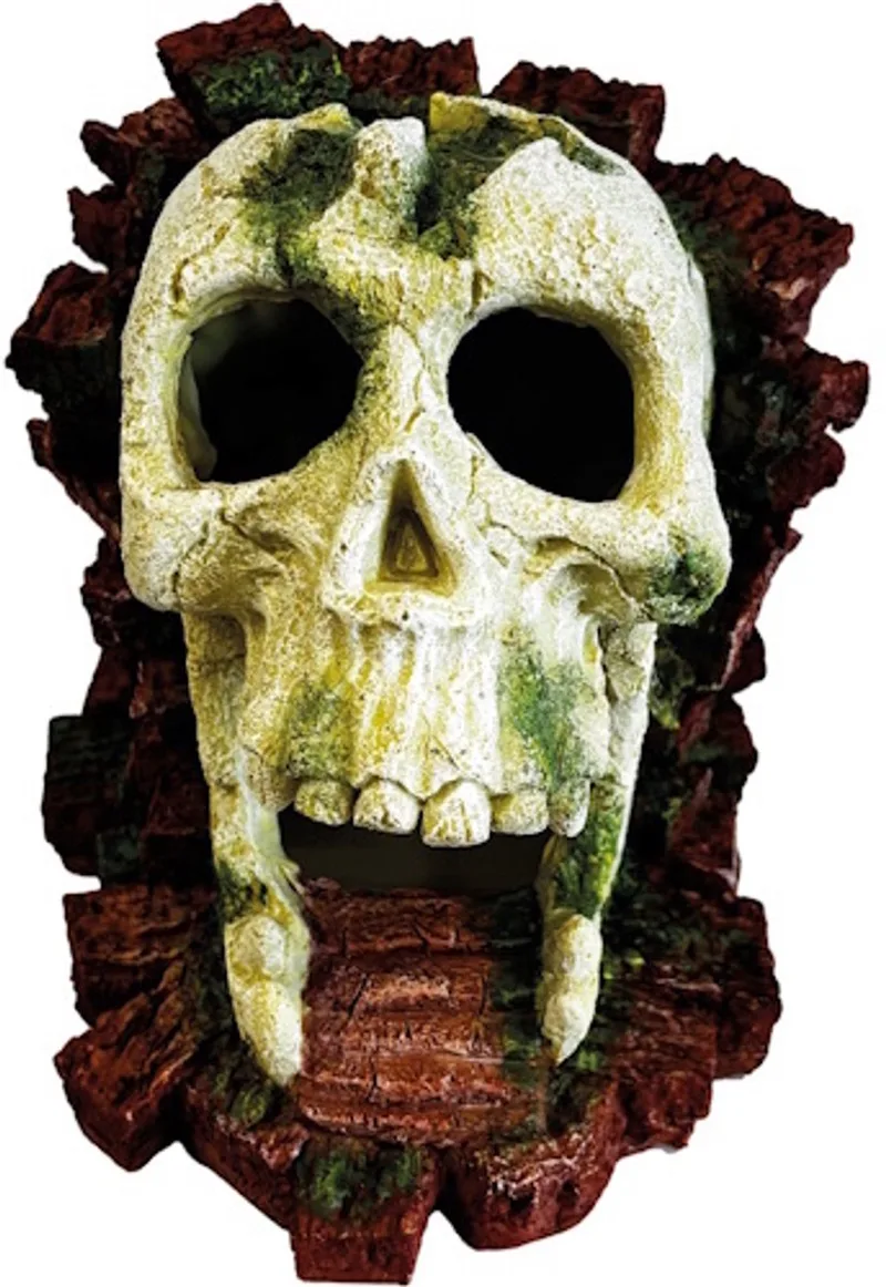 Gorilla schedel terrariumdecoratie 18 x 15 x 17 cm | schuilplaats voor reptielen en amfibieën de Repto en Beige – photo produit