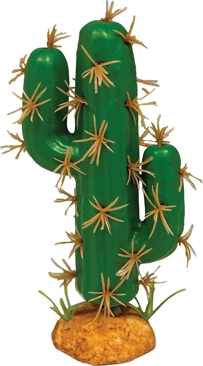 Kunstcactus Trident terrariumdecoratie met voet Maat: L by Repto in Green – product photo