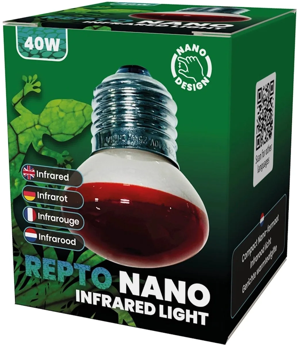 Nano Infrared Light - Infrarood Warmte Lamp fra Repto i Rød – produktbillede