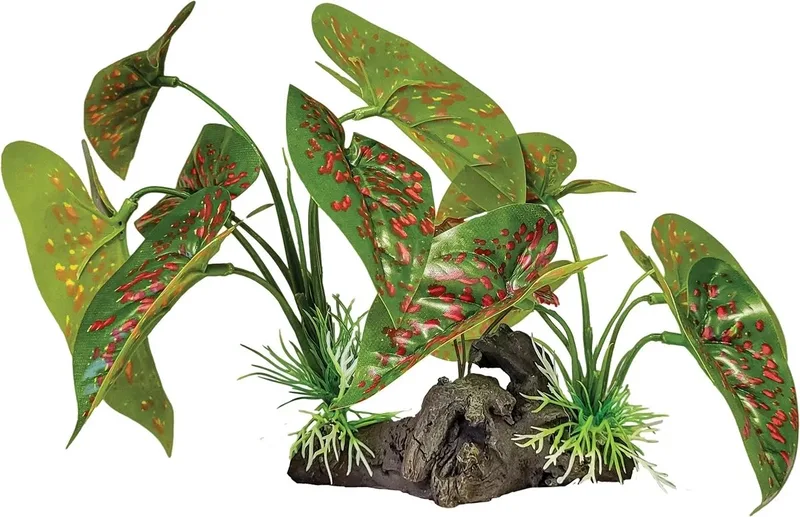 Plant On Deco Elephant Red - Kunstplant Terrarium by Repto in Red – product photo