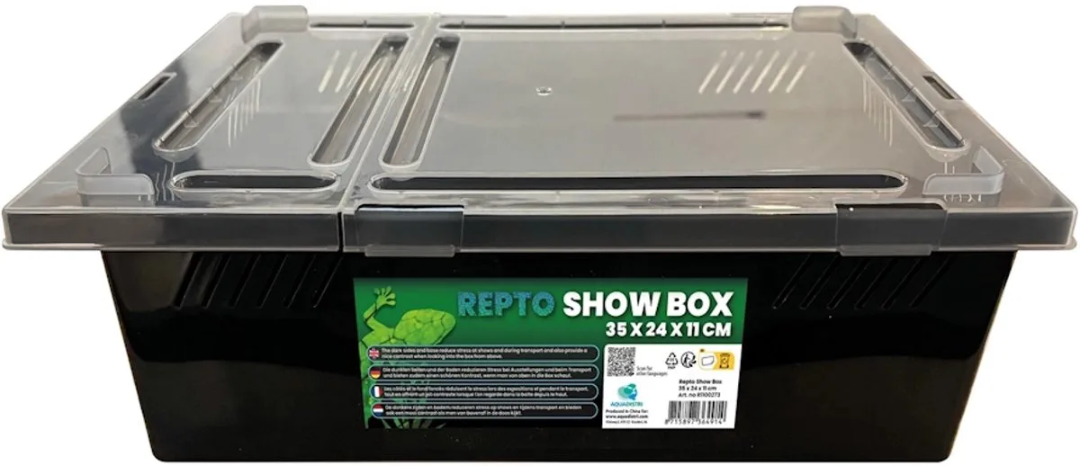 Showbox voor reptielen | transport en tijdelijke huisvesting | 35 x 24 x 11 cm von Repto in Donker – Produktfoto