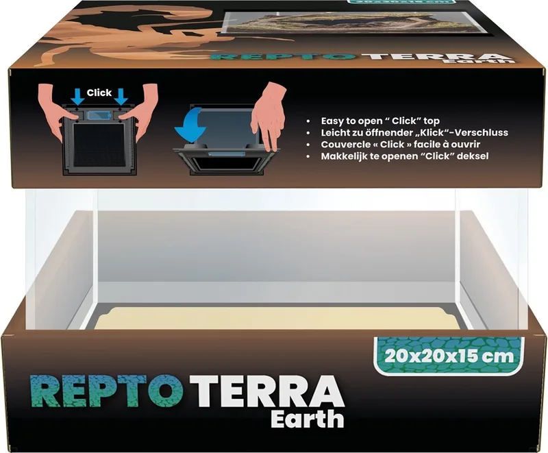 Terra Earth 20x20x15 cm - Terrarium de Repto en Color – photo produit