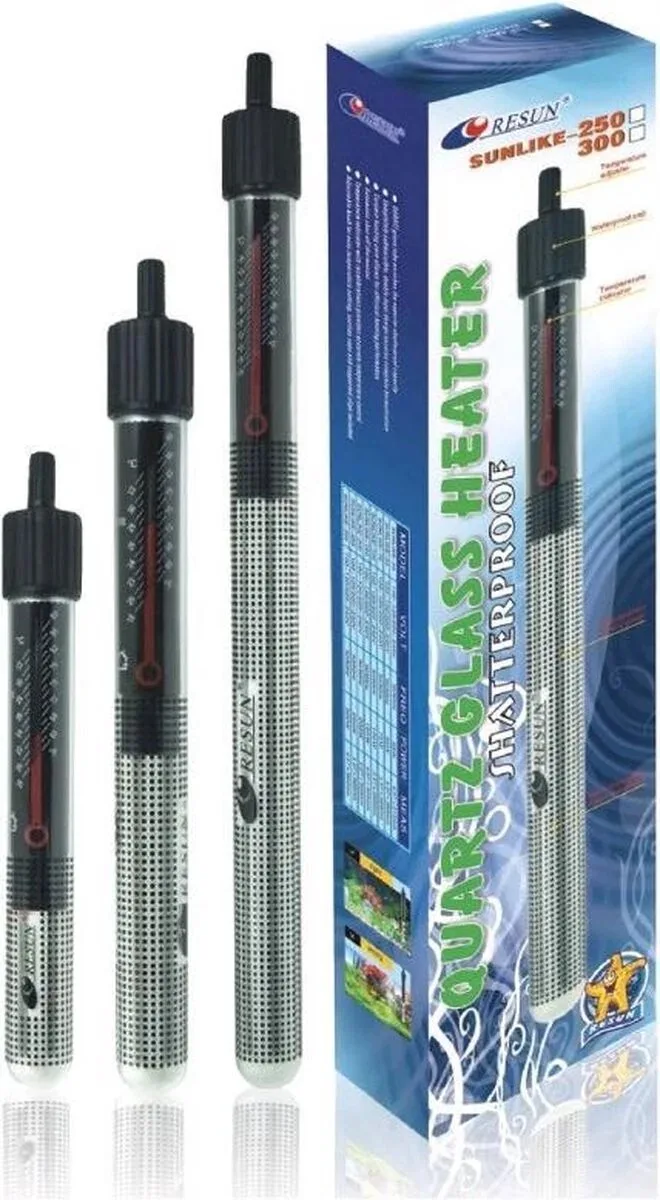 Aquariumverwarming 100W met instelbare thermostaat | voor aquaria tot 100 liter de Resun en Transparent – photo produit