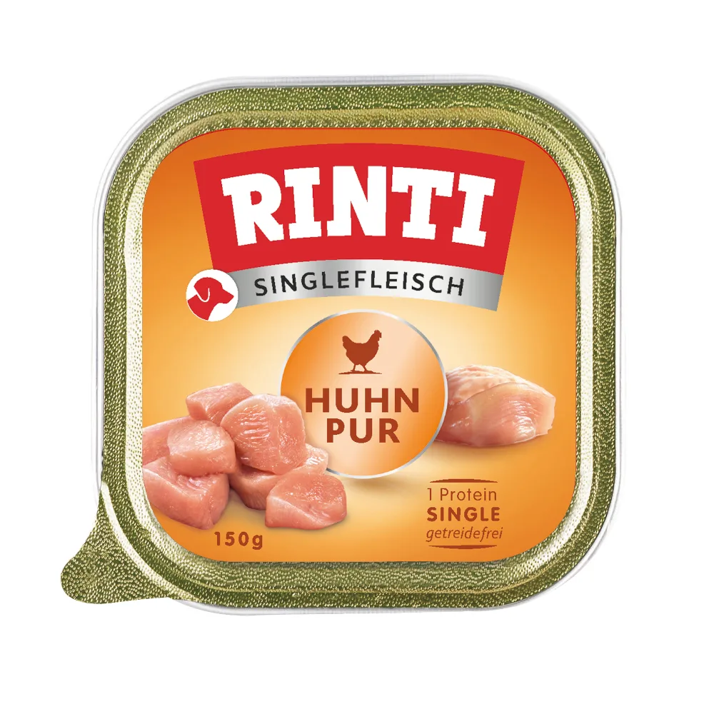 10x150g Singlefleisch Kip Puur RINTI Hondenvoer nat von Rinti – Produktfoto