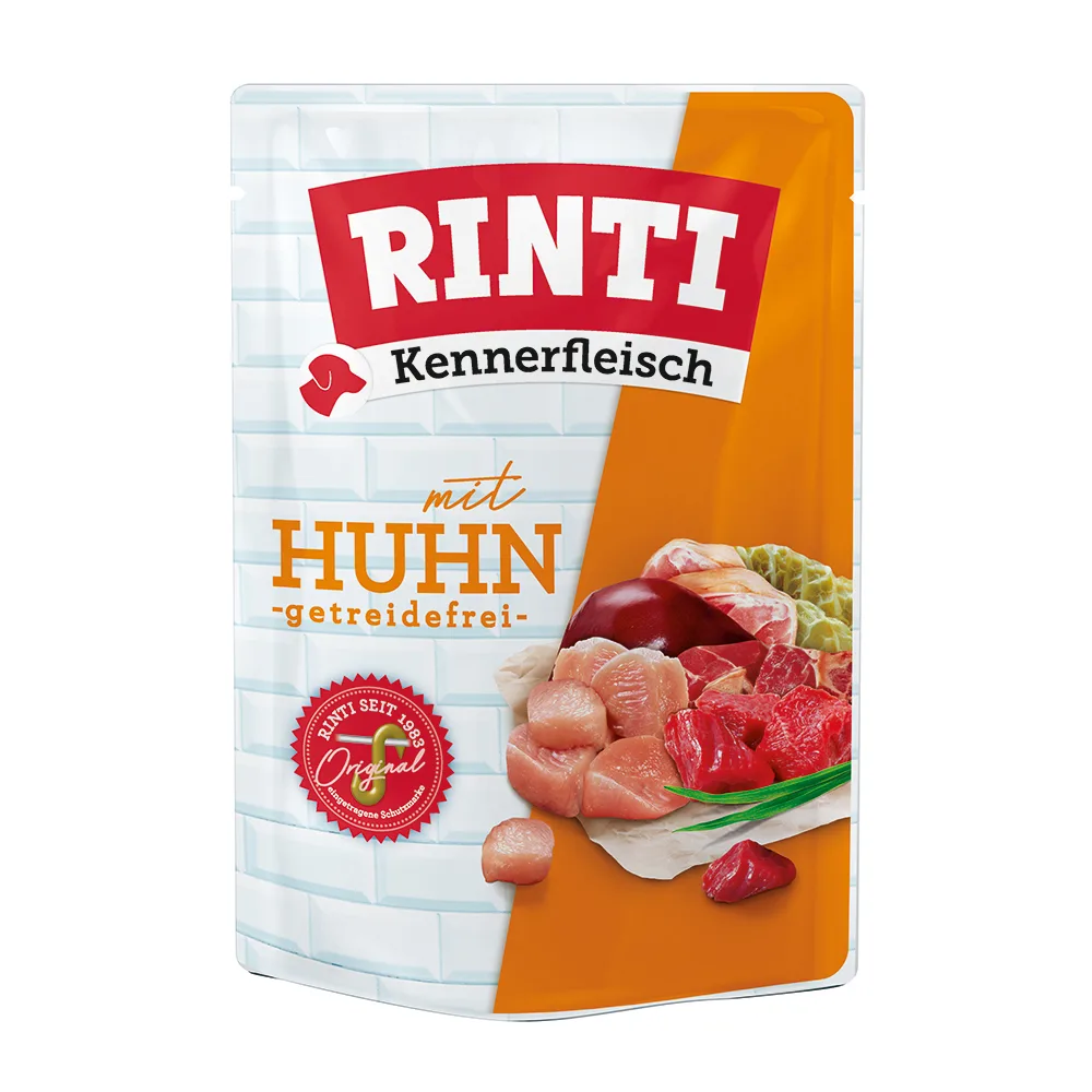 10x400g RINTI Kennerfleisch Pouches kip honden natvoer by Rinti – product photo