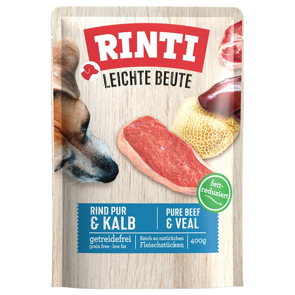 10x400g RINTI Lichte prooi puur rund & kalfs natvoer voor honden by Rinti – product photo