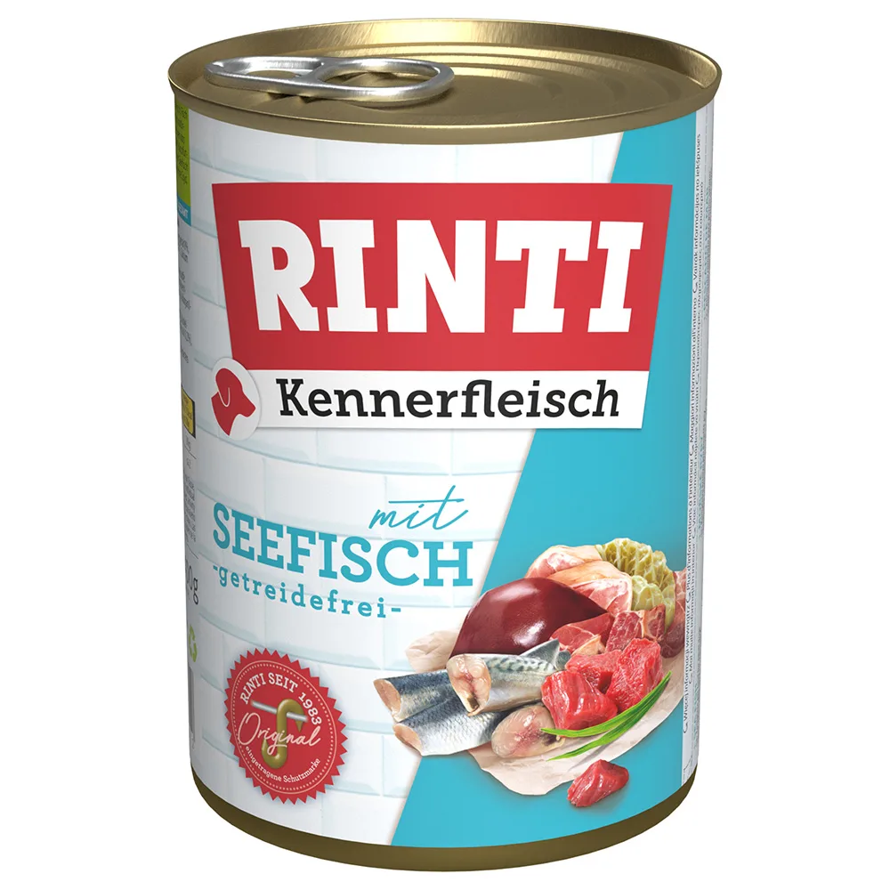 12 x 400 g RINTI Kennerfleisch Zeevis Nat Hondenvoer van Rinti – productfoto