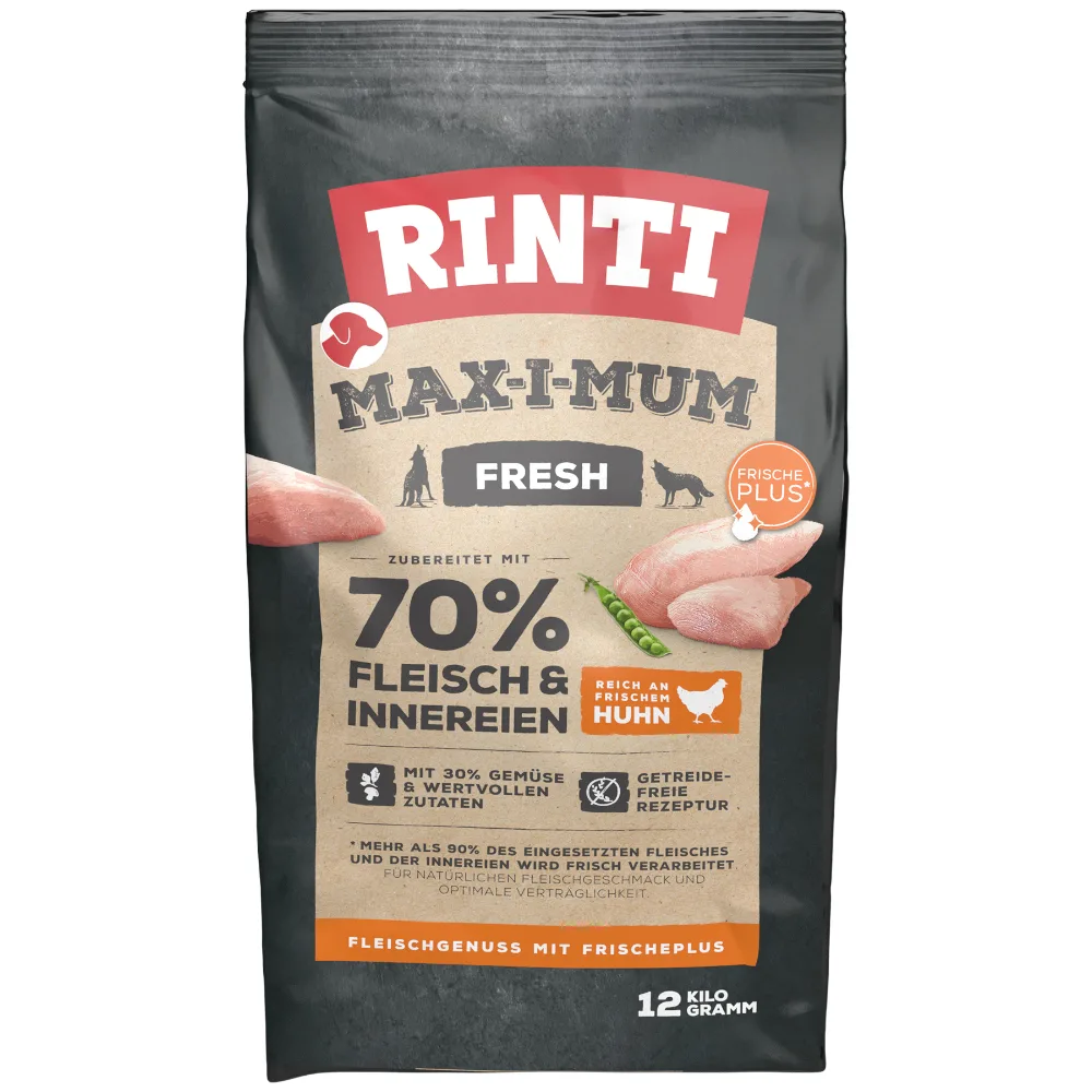 12kg Max-i-mum Kip RINTI Max-i-mum Hondenvoer von Rinti – Produktfoto