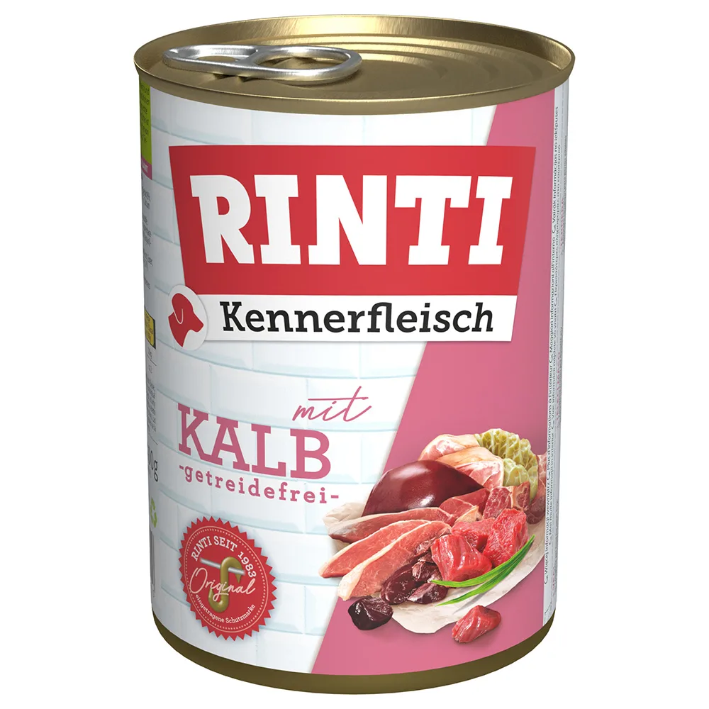 12x400g Kalf Rinti "Kennerfleisch" Hondenvoer van Rinti – productfoto