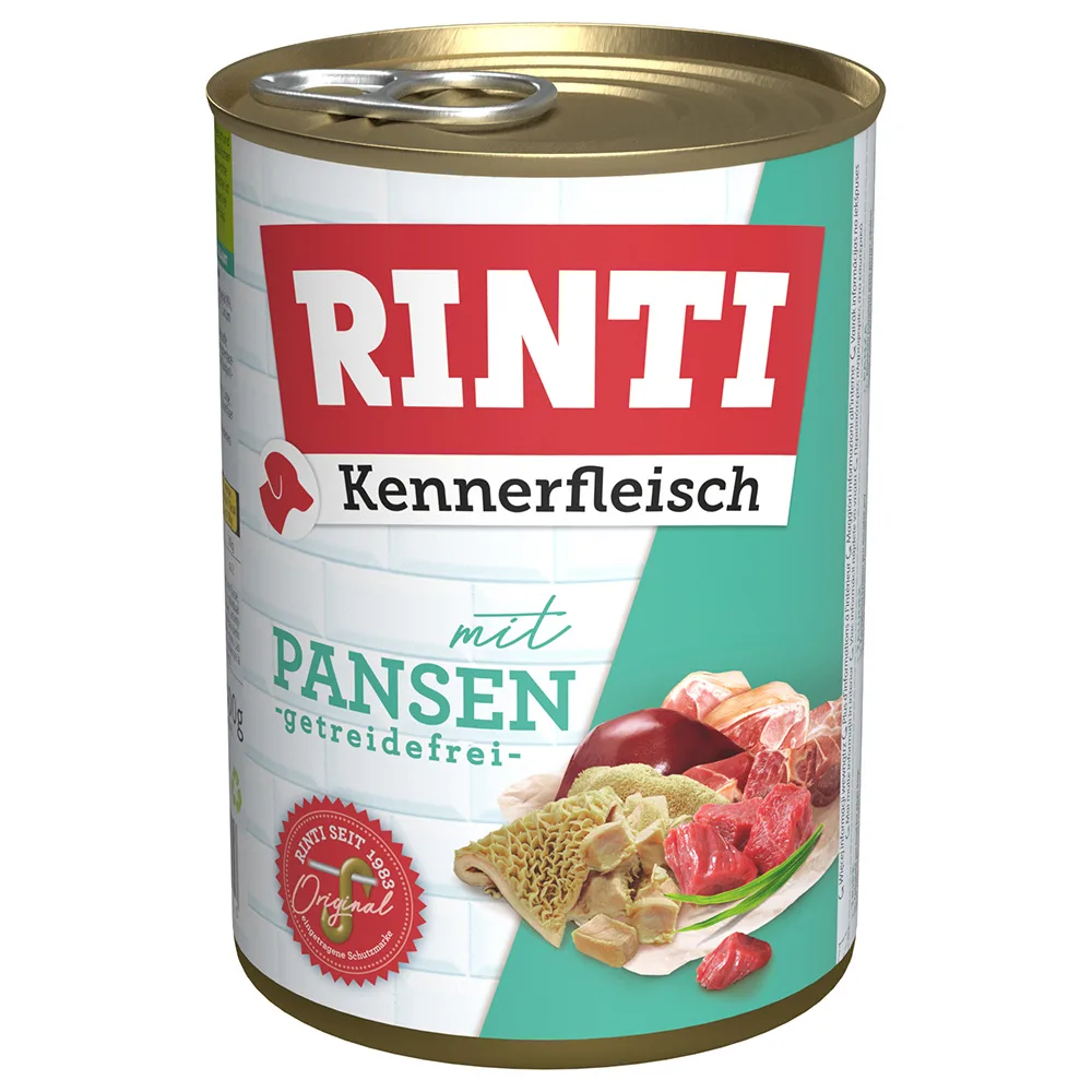 12x400g Pens Puur Rinti "Kennerfleisch" Hondenvoer van Rinti – productfoto