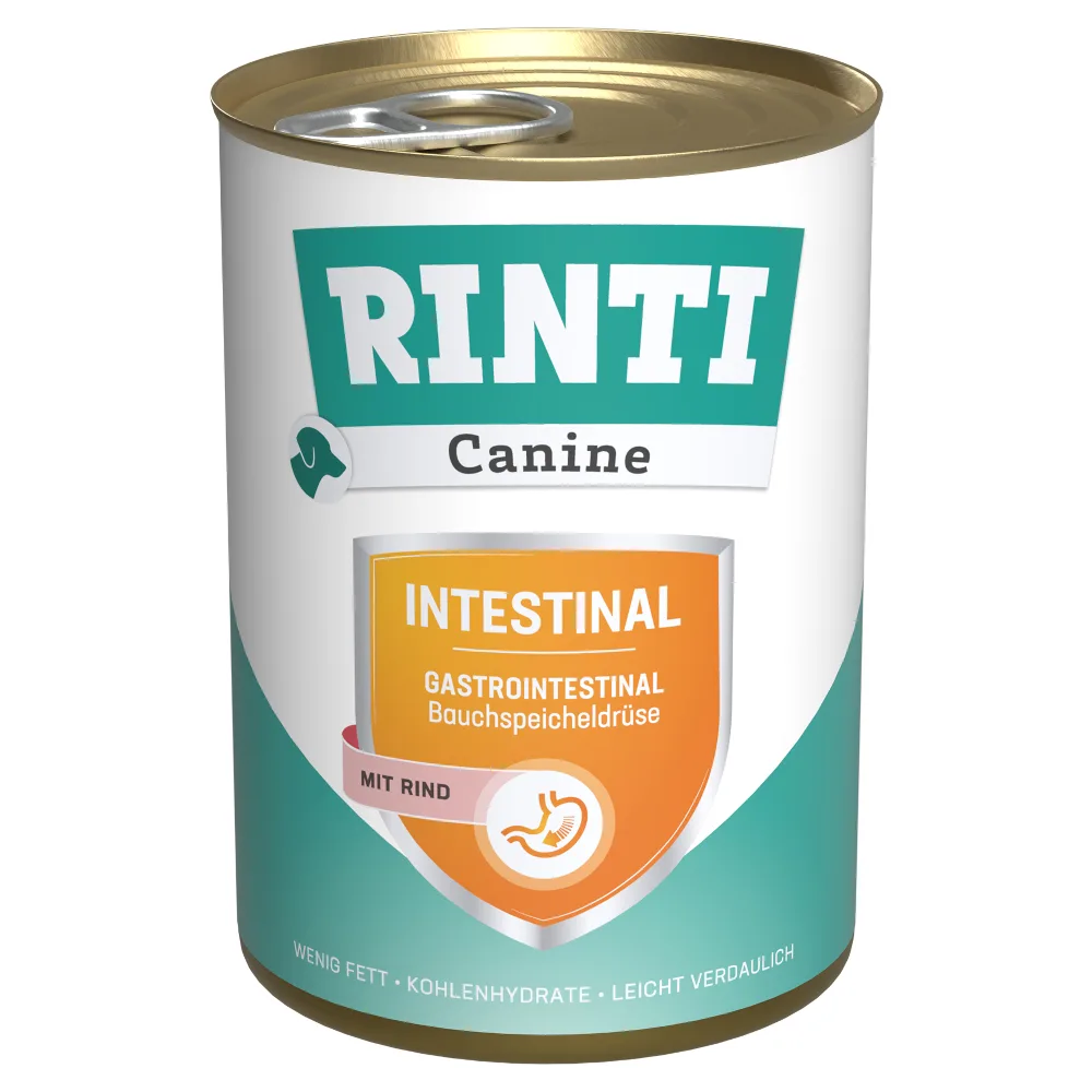 12x400g RINTI Canine Intestinal met rund hondenvoer nat van Rinti – productfoto