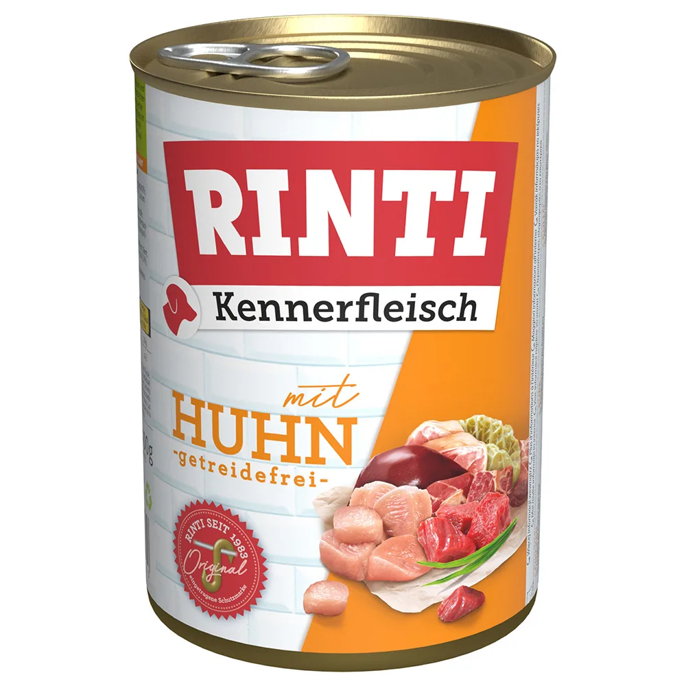 12x400g Rinti "Kennerfleisch" Kip Hondenvoer van Rinti – productfoto