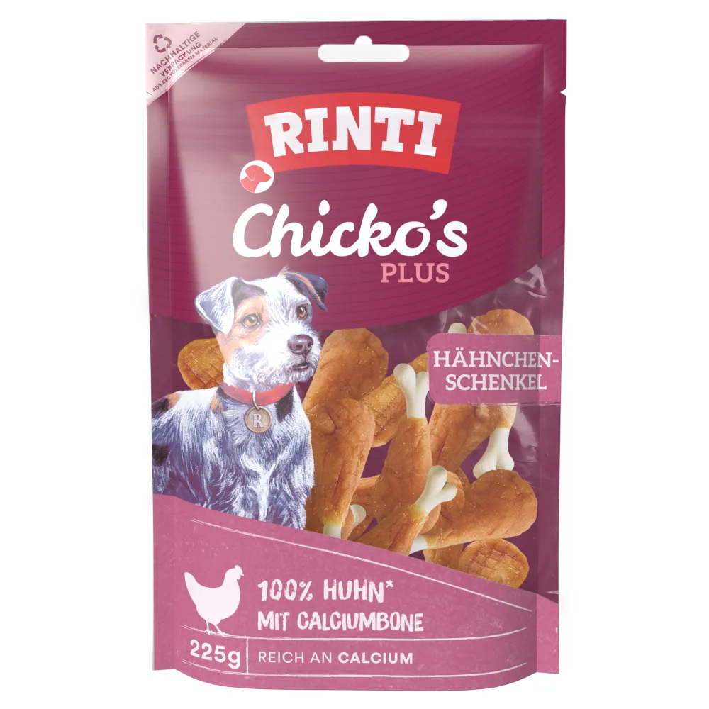 225g Extra Chicko Plus Kippendijen met Calcium RINTI Hondensnacks van Rinti – productfoto