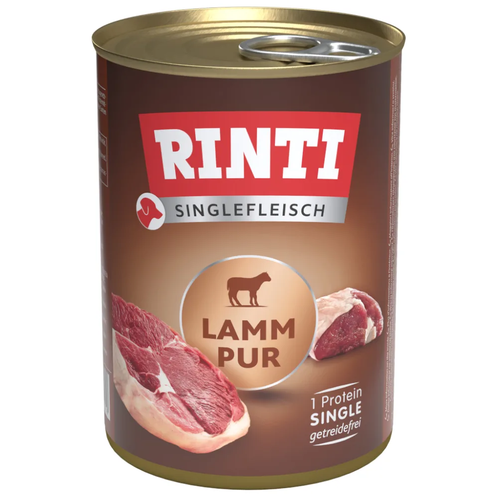 24 x 400 g Rinti Sensible Puur Lam puur Hondenvoer van Rinti – productfoto
