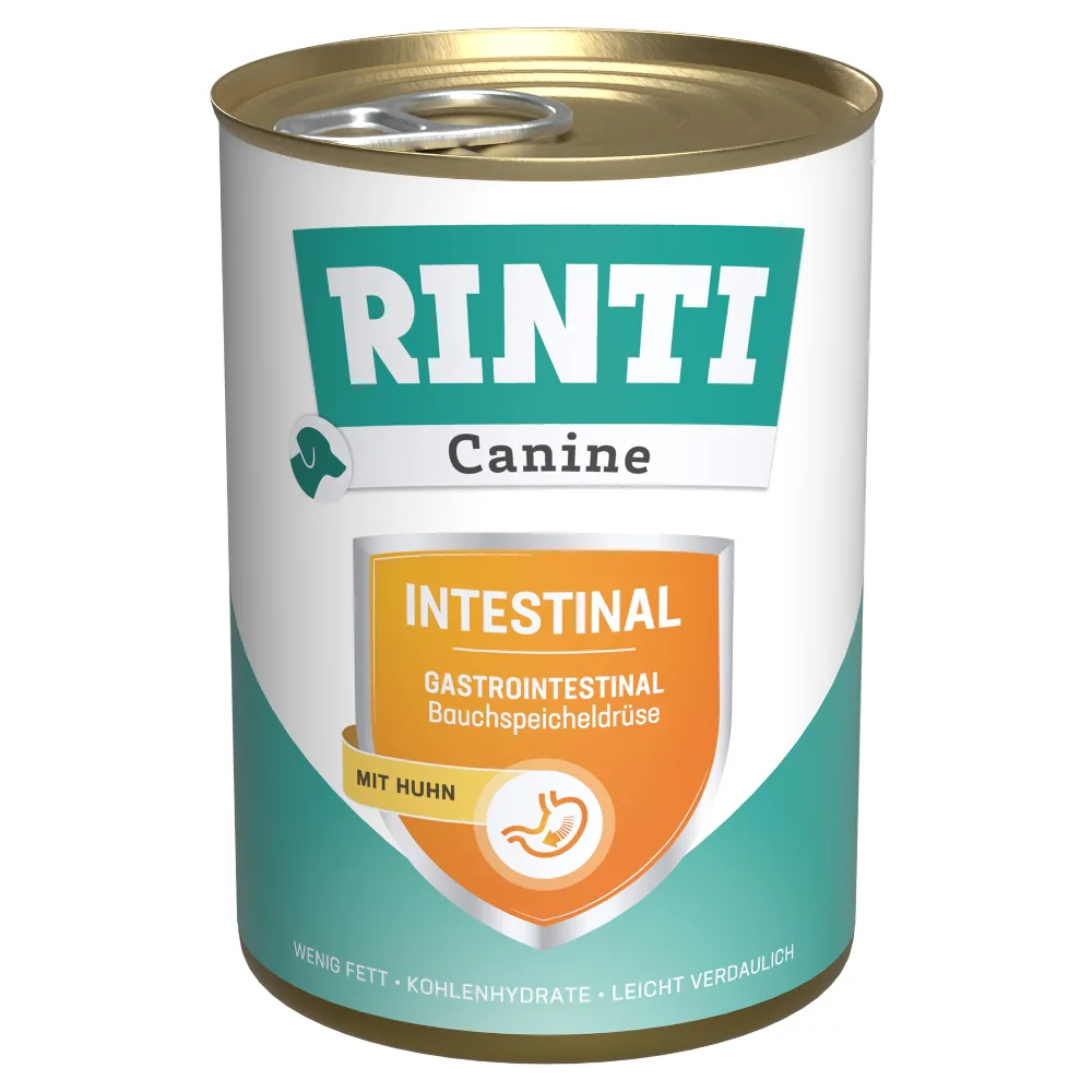 24x400g RINTI Canine Intestinal met Kip hondenvoer nat fra Rinti – produktbillede