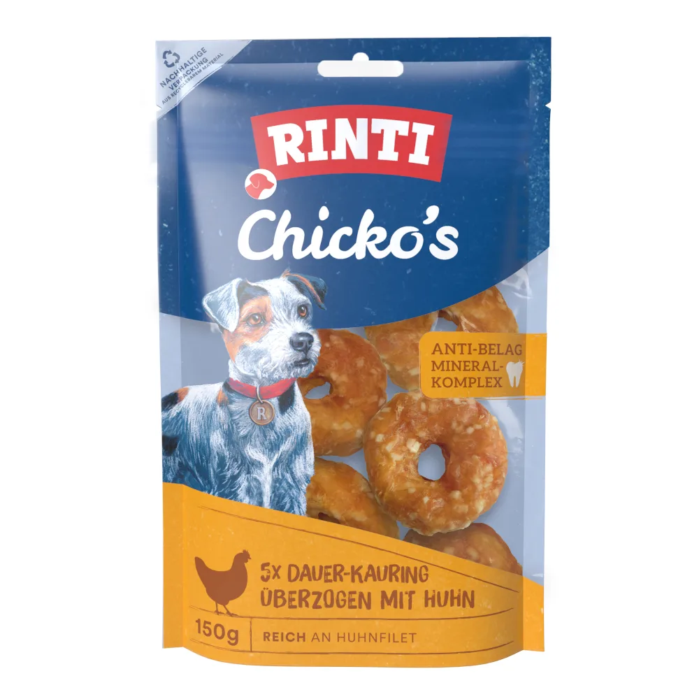 5x30g Chicko Duurzame Kauwringen Klein RINTI Hondensnacks van Rinti – productfoto