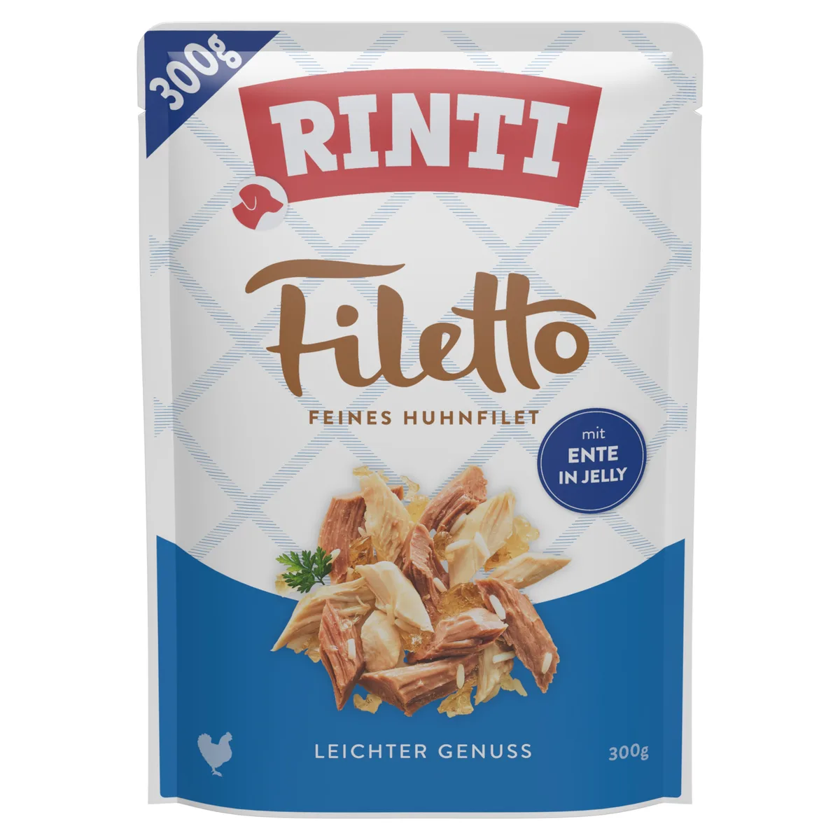 6x300g RINTI Filetto Lichte Geniet Huhn & Eend Nat Hondenvoer fra Rinti – produktbillede