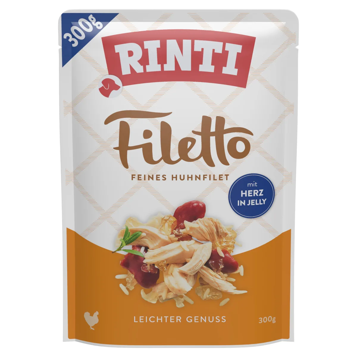 6x300g RINTI Filetto Lichte Geniet Huhn & Hart Nat hondenvoer van Rinti – productfoto