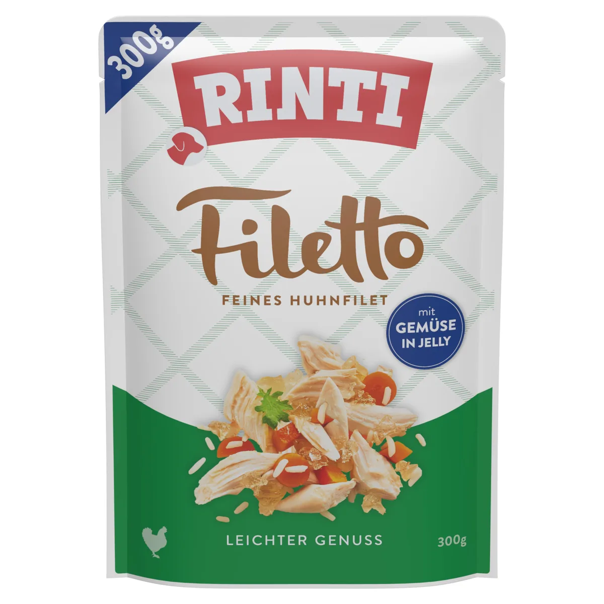 6x300g RINTI Filetto Lichte Genieting Kip & Groente Nat hondenvoer by Rinti – product photo