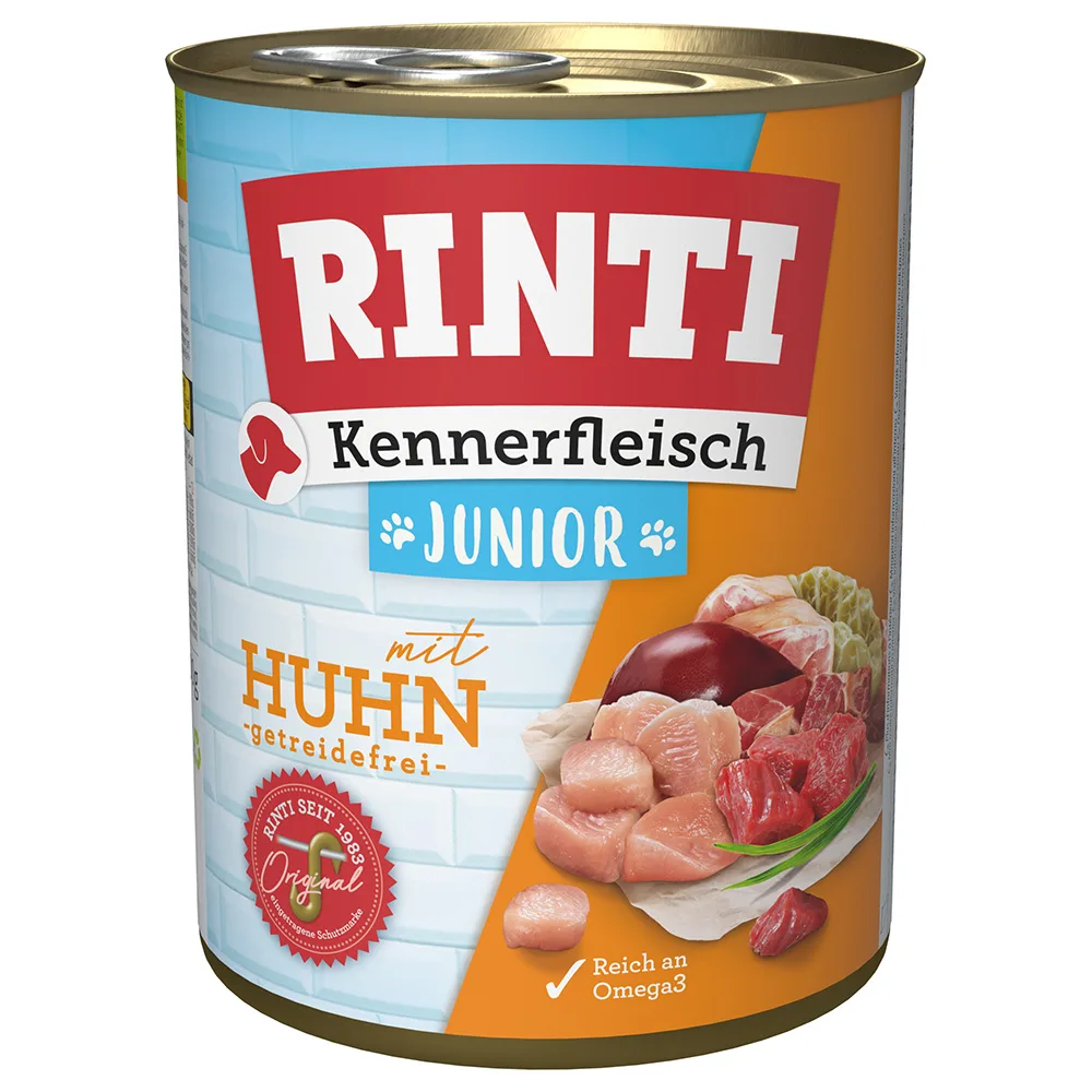 6x800g Kennerfleisch Junior Kip RINTI Hondenvoer by Rinti – product photo