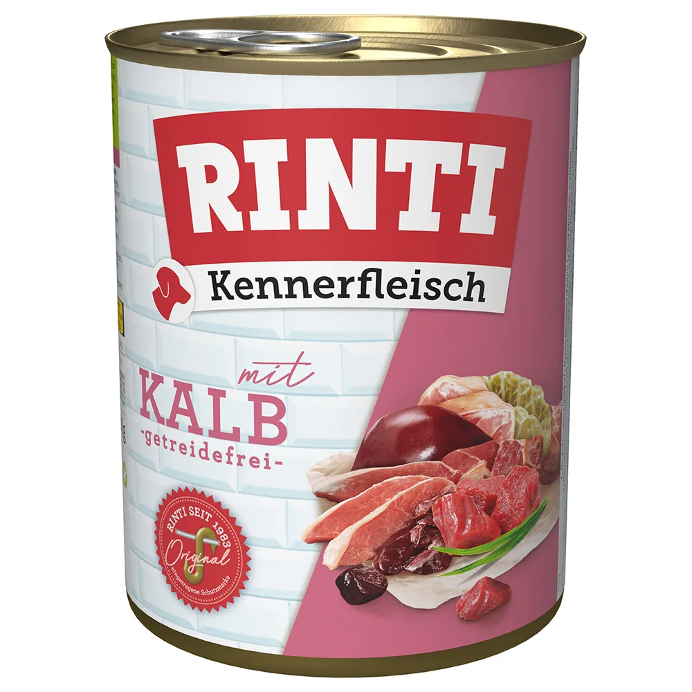 6x800g "Kennerfleisch" Kalf RINTI Hondenvoer van Rinti – productfoto