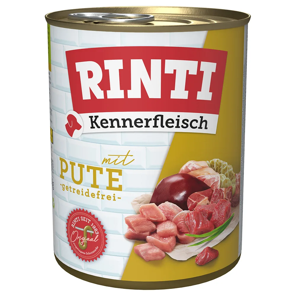 6x800g "Kennerfleisch" Kalkoen RINTI Hondenvoer från Rinti – produktbild