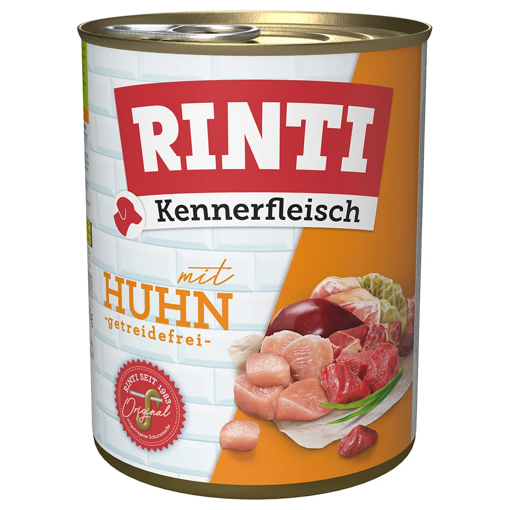 800g RINTI Kennerfleisch met kip hondenvoer nat van Rinti – productfoto