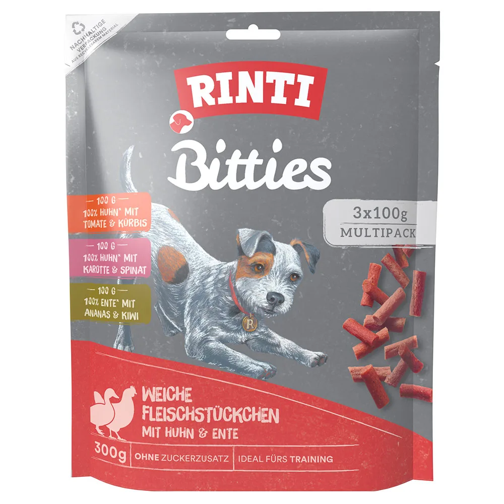 Bitties Mixpakket Hondenvoer 3 x 100 g - 3 Soorten van Rinti – productfoto