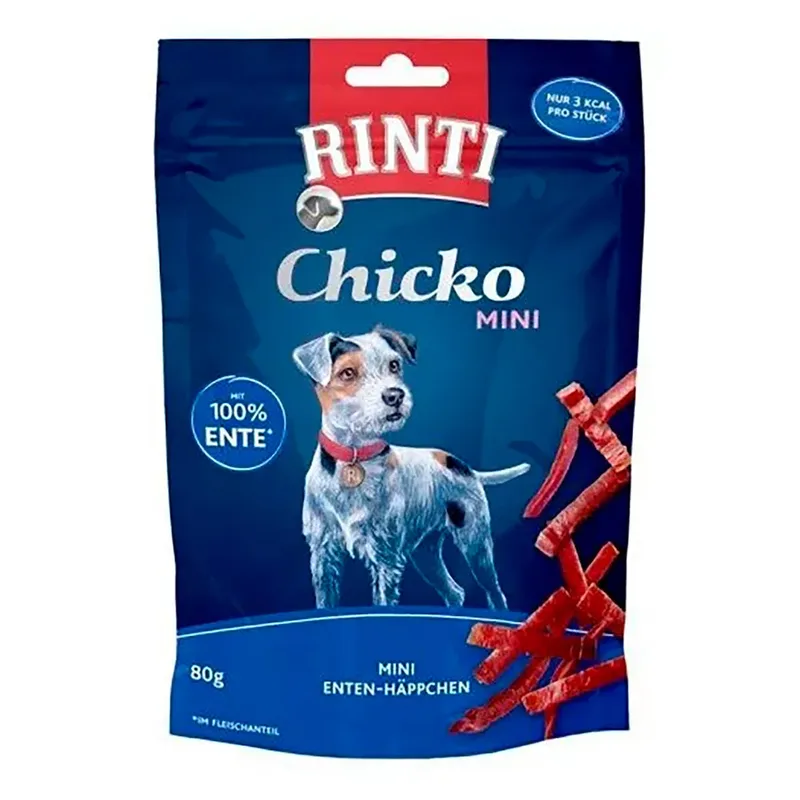 Chicko Mini Eend Hondensnack 80g de Rinti – photo produit