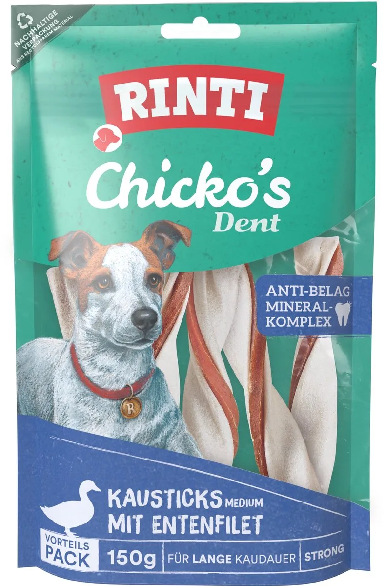 Extra Snack Chicko Dent Medium 9x150g - Eend de Rinti – photo produit