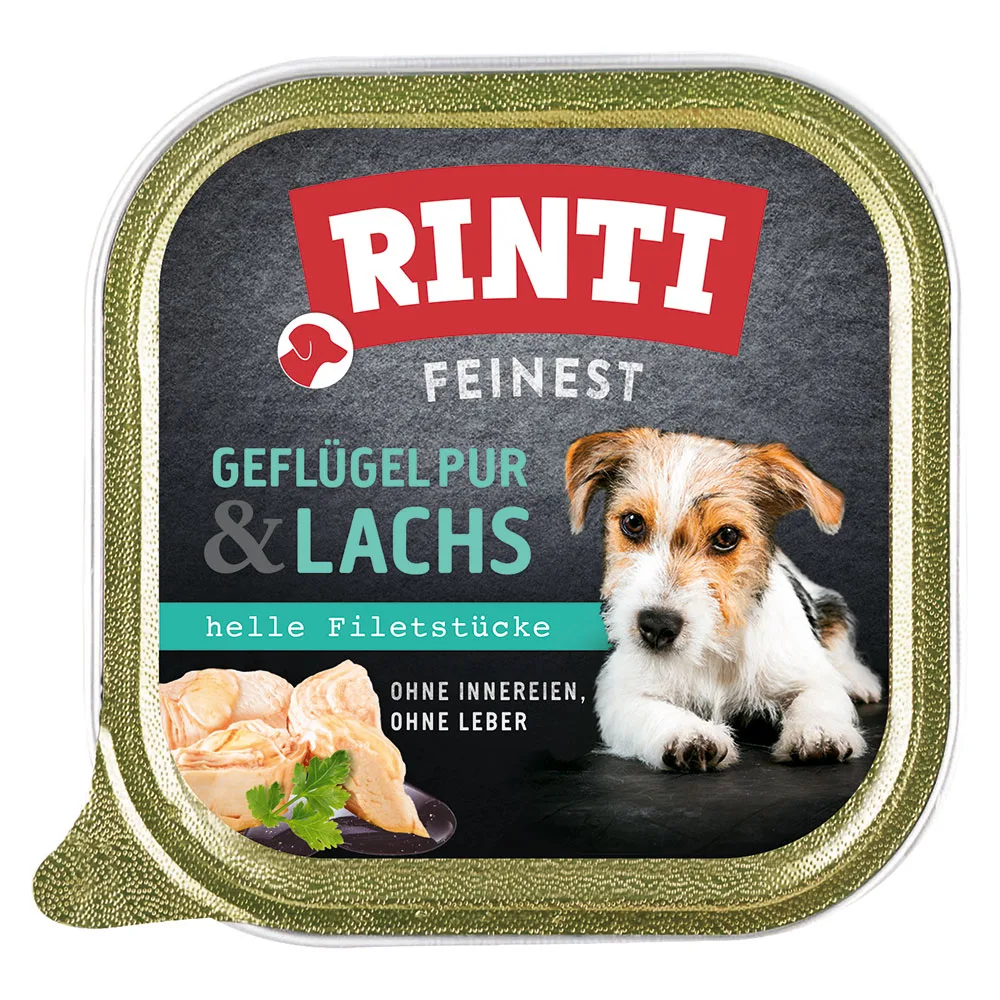Fijnste 11 x 150 g Hondenvoer - Puur Gevogelte & Zalm by Rinti – product photo