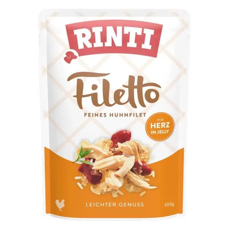 Filetto Hühnerfilet Mit Herzen Nassfutter Für Hunde 100g by Rinti – product photo