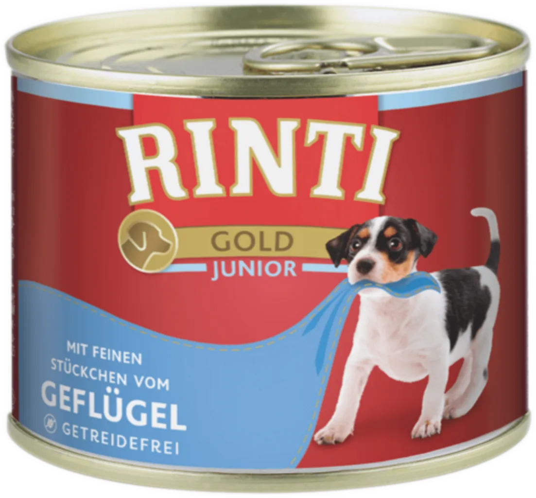 Gold Dose 185g - Junior + Geflügelhäppchen van Rinti – productfoto