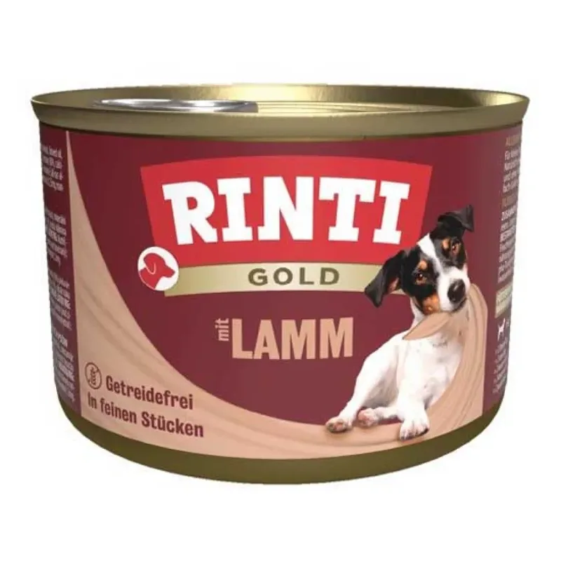 Nourriture Humide Pour Chiens à Base D´agneau Or 185g de Rinti – photo produit