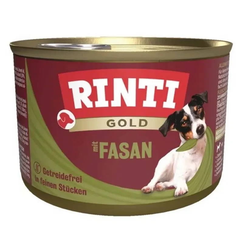 Gold mit Fasan 185 g - 12 Stück, Nassfutter für: Hund von Rinti – Produktfoto