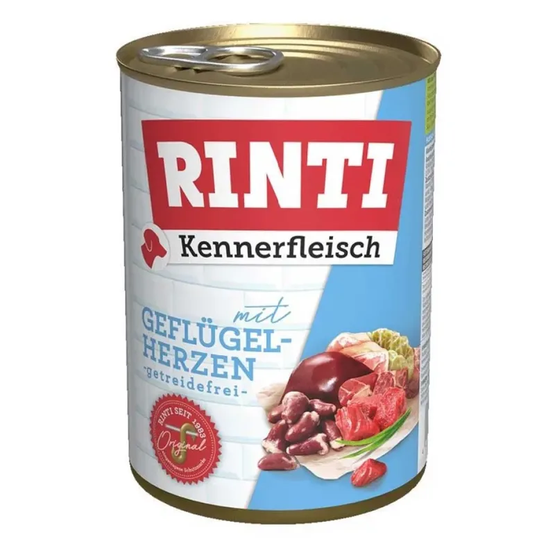 Kennerfleisch Cœurs De Volaille Nourriture Humide Pour Chiens 400g de Rinti – photo produit