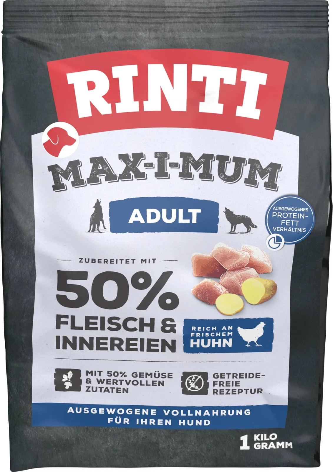 Max-i-mum Adult Huhn 50% - 1 kg van Rinti – productfoto