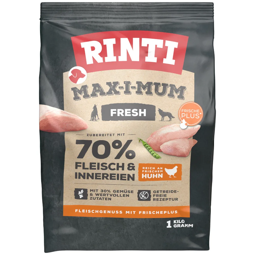 Max-i-mum Kip Hondenvoer - 1 kg van Rinti – productfoto