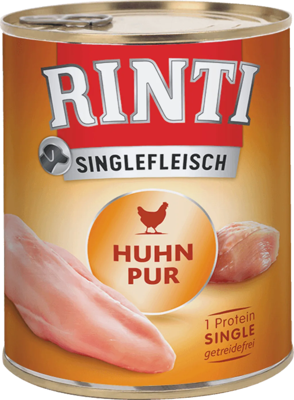 Singlefleisch Dose 800g - Huhn Pur by Rinti – product photo
